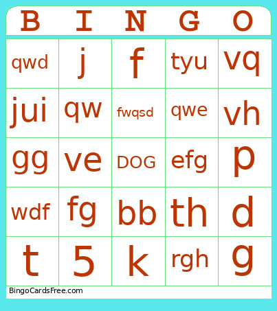 NUMBER MODE Bingo Card