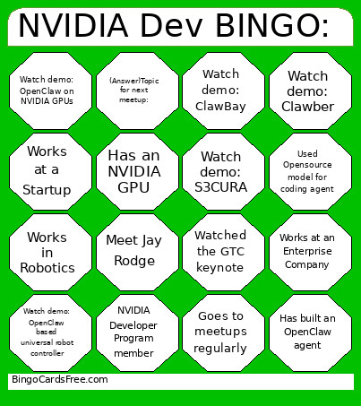 NVIDIA Dev : Bingo Card