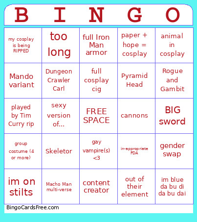 NYCCC26 Bingo Card