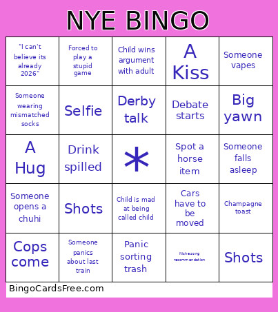 NYE Bingo Card