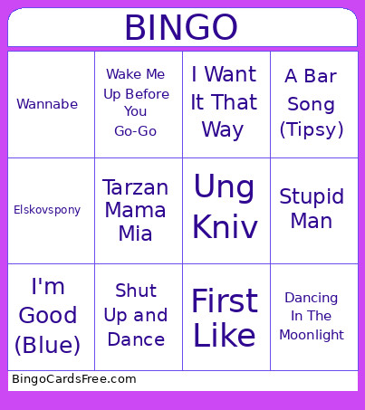 NYE Bingo Card 2