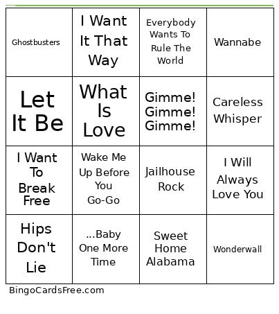 OB TB Bingo Card
