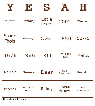 OBSN FNFD Bingo Card