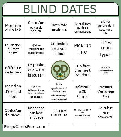OD UQTR 2025 Bingo Card