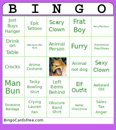 Oddiites Bingo Card