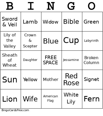 OES Bingo Card