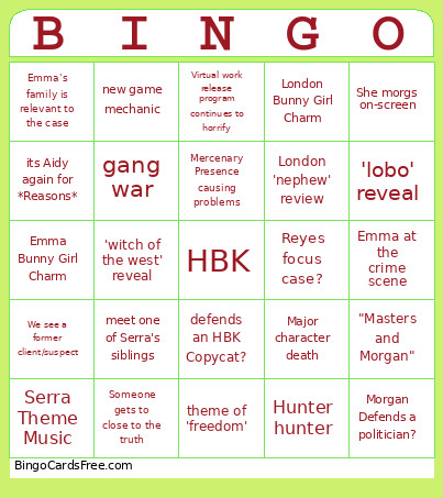 Of The Devil Ep.3 Predictions Bingo Card