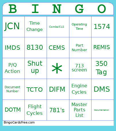 Office Bingo Card