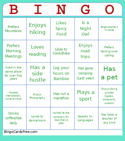 Office Bingo Card