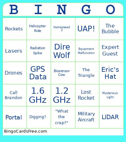 Official Skinwalker Ranch S06E06 Bingo