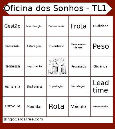Oficina Dos Sonhos - TL1 Bingo Card 2