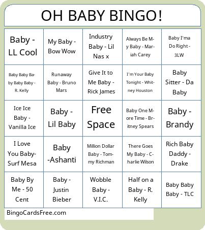 OH BABY BINGO!