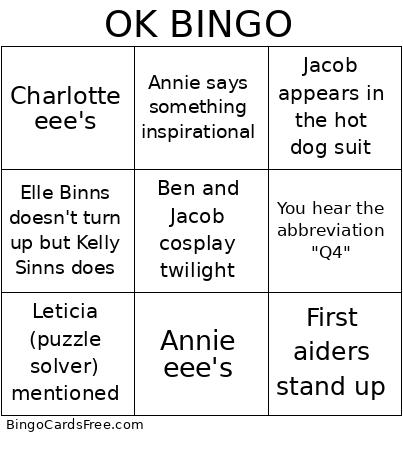 OK Bingo Card