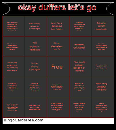 Okay Duffers Let’s Go Bingo Card