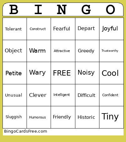 On Grade Level Bingo Card