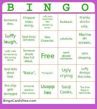 One Piece Bingo