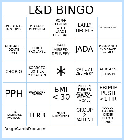 OPHA FUNZIES Bingo Card