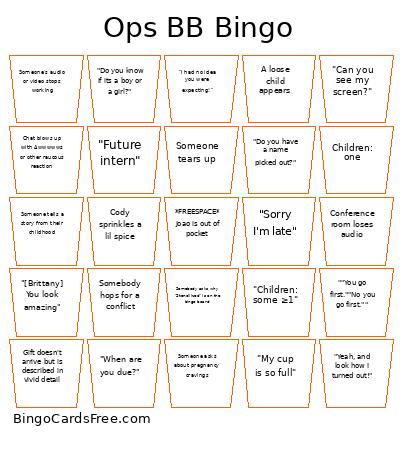 Ops BB Bingo