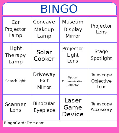 OPTICAL DEVICES Bingo Card
