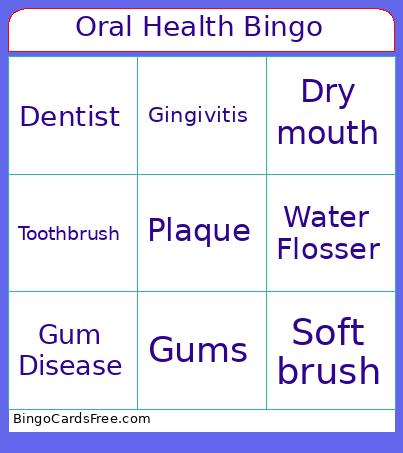 Oral Health Bingo