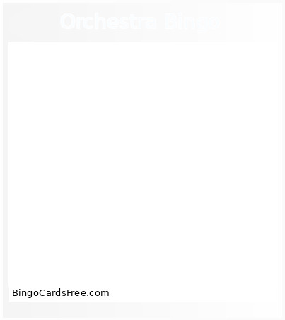 Orchestra Bingo Card