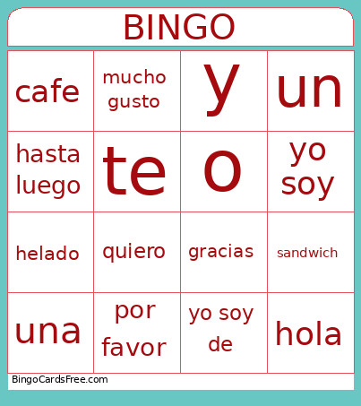Orders & Intros Bingo Card