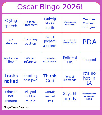Oscar 2026! Bingo Card