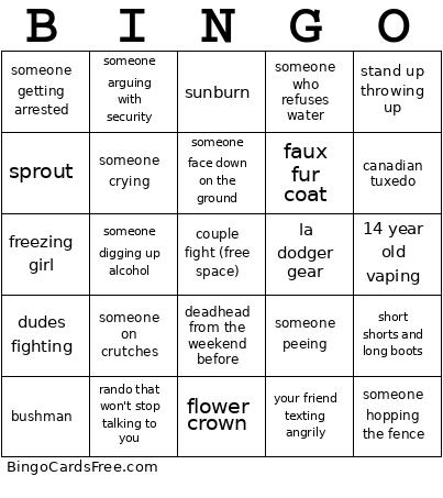 OSL 2025 Bingo Card