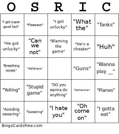 Osric bingo