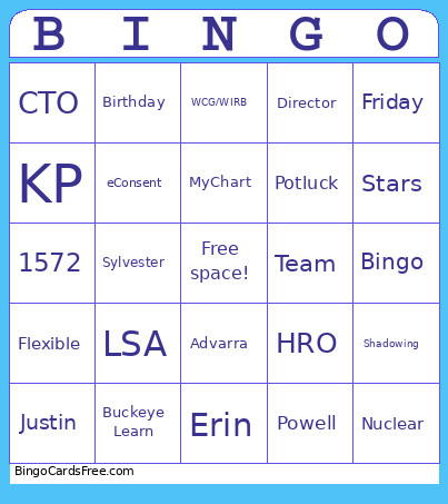 OSU CTO Reg Aug 2026 Bingo Card