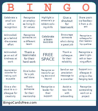 OSV Bingo Cards Free Pdf Printable Game, Title: BINGO