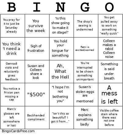 Our Special Visitor Bingo Card
