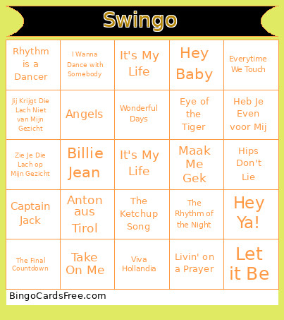 OVD123 Bingo Card