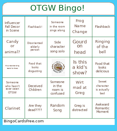 Over The Garden Wall Bingo Card