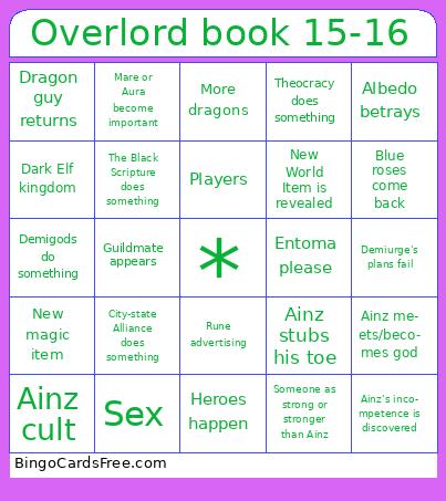 Overlord book 15-16 Bingo