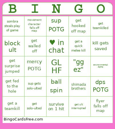 OW2- Bingo Card