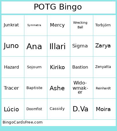 OW2 POTG Bingo