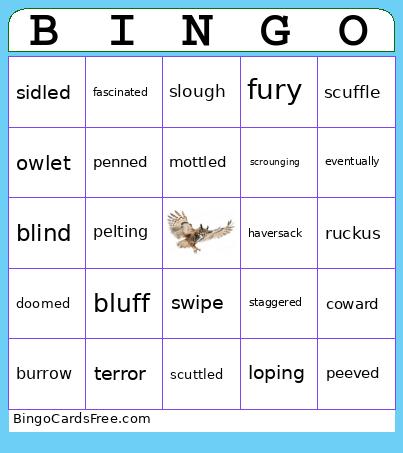 Owls In The Family Bingo Card