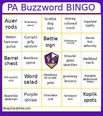 PA Buzzword Bingo Card