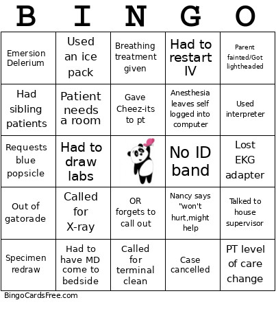 Pacu1 Bingo Card