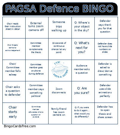 PAGSA_Defence_ Bingo Card
