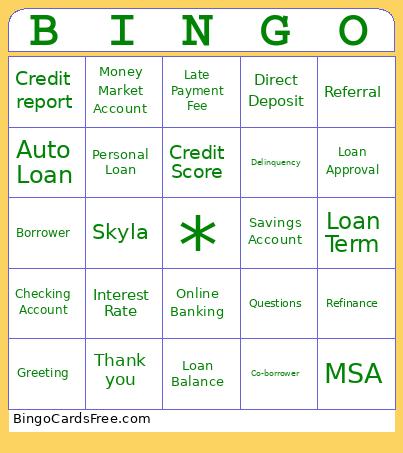 Paige Wingler Bingo Card