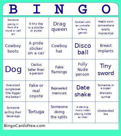 Palm Springs 2025 Bingo