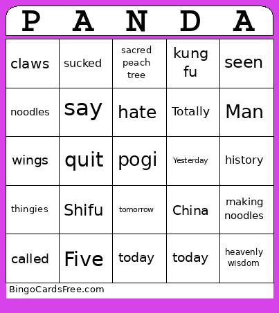 Panda Bingo
