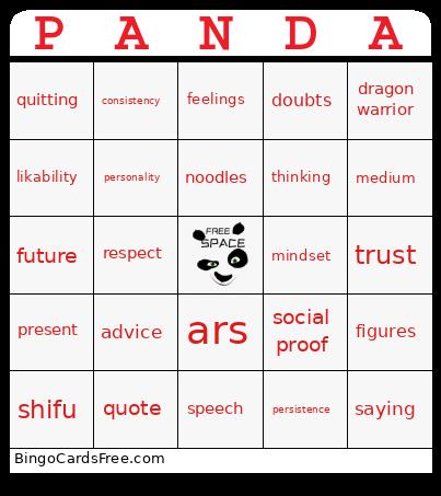 PANDA Bingo
