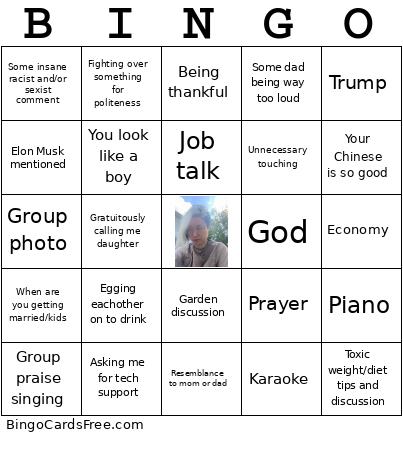 Party Bingo Card