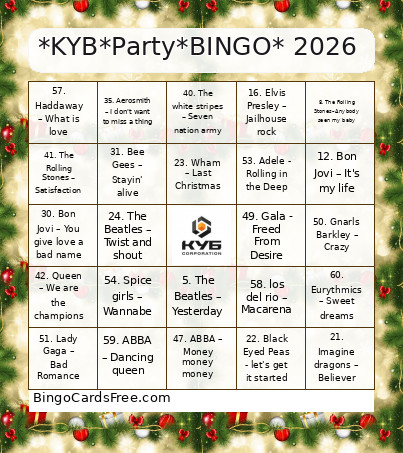 Куб Party 2026 Bingo Card