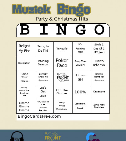 Party & Christmas Classics Bingo Card