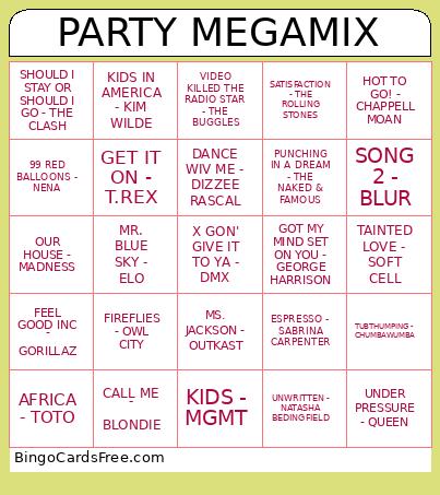 PARTY MEGAMIX Bingo