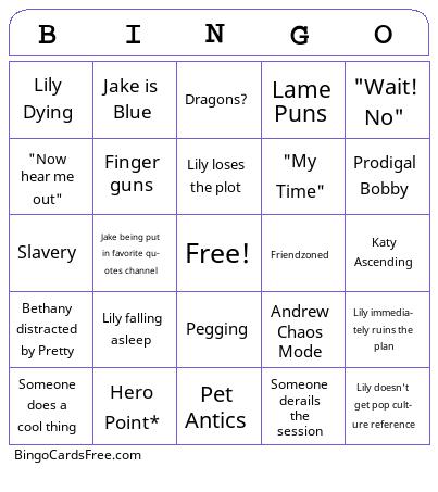 Pathfinder Bingo